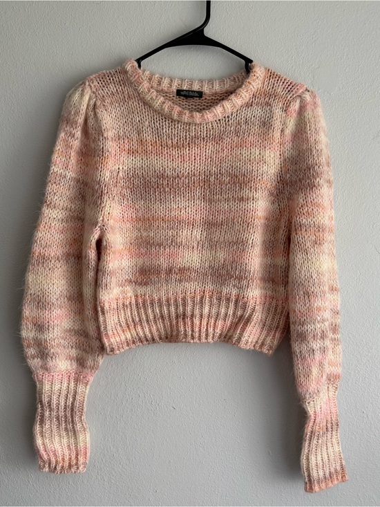 wild fable Sweaters - wild fable Multitone Pink & Cream Crewneck Sweater - Size Small